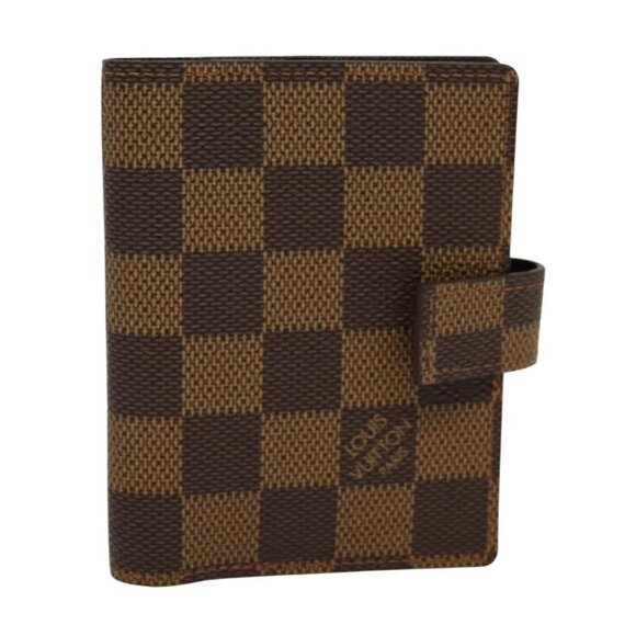 LOUIS VUITTON Damier Ebene Agenda Mini Day Planner Cover R20705 LV Auth 118844 - Picture 1 of 16